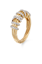 Helena Narrow Ring, 18k Yellow Gold & Diamonds 